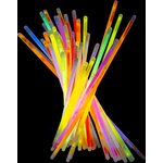 Fluorescent glow sticks, mix of colours, 20 cm, including connectors 1pkt/100pc