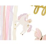 Banner Happy Birthday Unicorns, 230x17.5 cm, mix