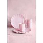 Plastic straws, 23 cm, pink  1pkt/12pc.