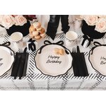 Paper plates Happy Birthday with bow, mix, 24 cm  1pkt/6pc.