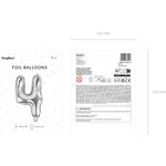 Foil Balloon Number ''4'', 35cm, silver