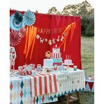 Paper Tablecloth Thin Stripes and Stars, mix, 180 x 120 cm