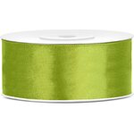 Satin Ribbon, green apple, 25mm/25m