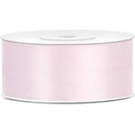 Satin Ribbon, light powder pink, 25mm/25m