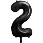 Foil Balloon Number ''2'', 86cm, black