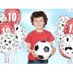 Balloons 30cm, Footballer and balls, Pastel Pure White: 1pkt/6pc.