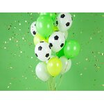 Balloons 30cm, Football, Pure White: 1pkt/6pc.