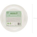 Eco-pahvilautanen 17 cm valkoinen 6 kpl/pkt