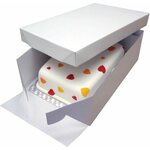 PME kakkulaatikko ja suorakaide hopea kakkualusta (3mm) 38 x 27,8 cm