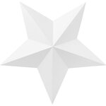 Pahvikoriste tähti, valkoinen, 12-37 cm, 6 kpl/pkt