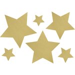 Pahvikoriste tähti, kulta, 12-37 cm, 6 kpl/pkt