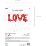 Kirjainfoliot Love 140 x 35 cm punainen