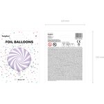 Foil Balloon Candy, 35cm, light lilac