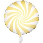Tavallinen foliopallo karamelli, 35 cm, vaalea keltainen