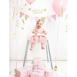 Viirinauha 1st Birthday, kulta-vaaleanpunamix, 1,3 m