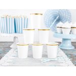 Cups, white, 260 ml: 1pkt/6pc.