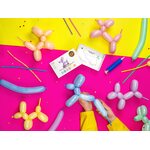 Modeling pastel balloons 130cm with pump, mix: 1pkt/30pc.