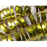 Holographic streamer, gold, 3.8m:  1pkt/18pc.