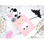 Paperiset halloweenlahjapussit Boo, vaaleanpunainen, 14 x 18 x 8 cm 6 kpl/pkt