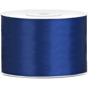 Satiininauha, tummansininen (navy blue), 50 mm/25 m