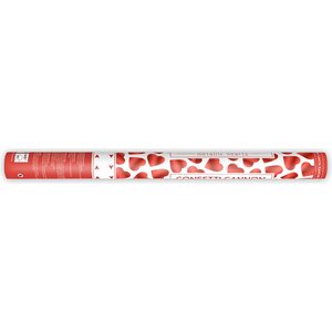 Konfettitykki, punaiset sydämet, 60 cm