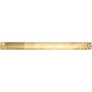 Konfettitykki kultaiset sydämet, 60 cm