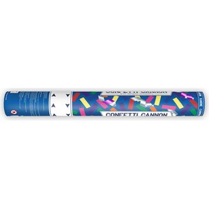 Konfettitykki, konfetti ja serpentiini, värimix, 40 cm