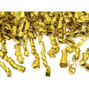Confetti cannon with streamers, gold, 40cm