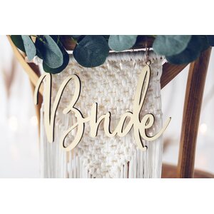 Puiset tuolikyltit Bride Groom 2 kpl/pkt