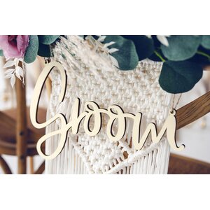 Puiset tuolikyltit Bride Groom 2 kpl/pkt