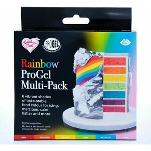 Rainbow Dust progel® pastavärisetti sateenkaari 6 kpl/pkt