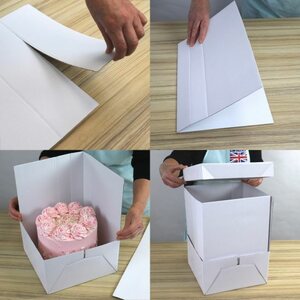 PME kakkulaatikon jatkopalat 25,4, 30,5 tai 35,6 x 35,6 cm, valkoinen