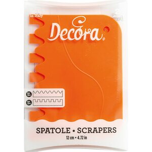 Decora PLASTIC WAVY AND SCALLOPED SCRAPER 12 X 8,3 CM SET OF 2