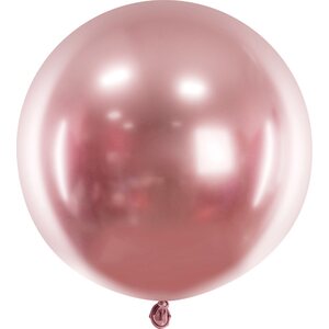 Round Glossy Balloon 60cm, rose gold