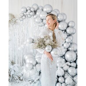 Round Glossy Balloon 60cm, silver