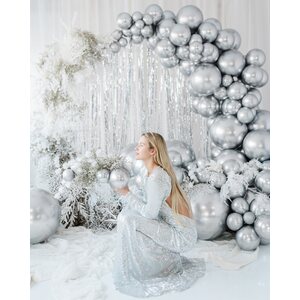 Round Glossy Balloon 60cm, silver