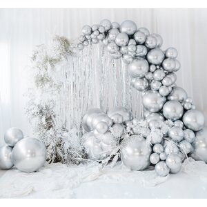 Round Glossy Balloon 60cm, silver