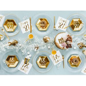 Napkins 18th Birthday, white, 33x33cm (1 pkt / 20 pc.)
