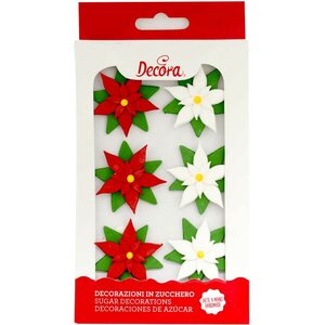 Decora syötävä koriste joulutähti 6 kpl