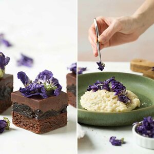 Decora syötävät terälehdet violetti 1 g