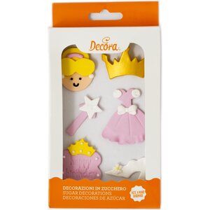 Decora syötävä koriste prinsessa 6 kpl