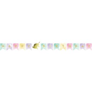 Unicorn Sparkle Shaped Banner Foil with Twine