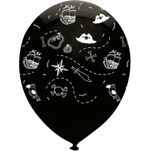 Pirate's map latex balloons all around print