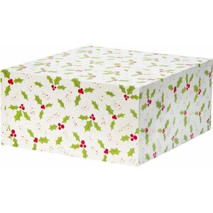 Holly print 10" cake box