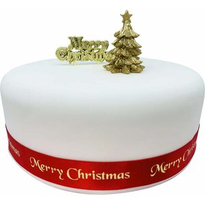 Boxed
*gold small tree resin topper & gold merry