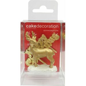 *gold stag resin cake topper & gold merry