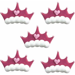 Princess crown sugarcraft toppers