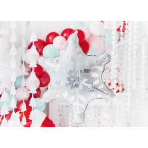 Foil balloon Snowflake, 64x66 cm, holographic