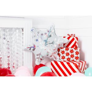 Foil balloon Snowflake, 64x66 cm, holographic