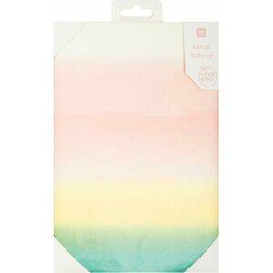 We heart pastels sateenkaari paperipöytäliina (180 cm x 120 cm)
